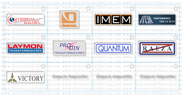 Muro con logotipos de Fabricas de Transformadores en Mexico